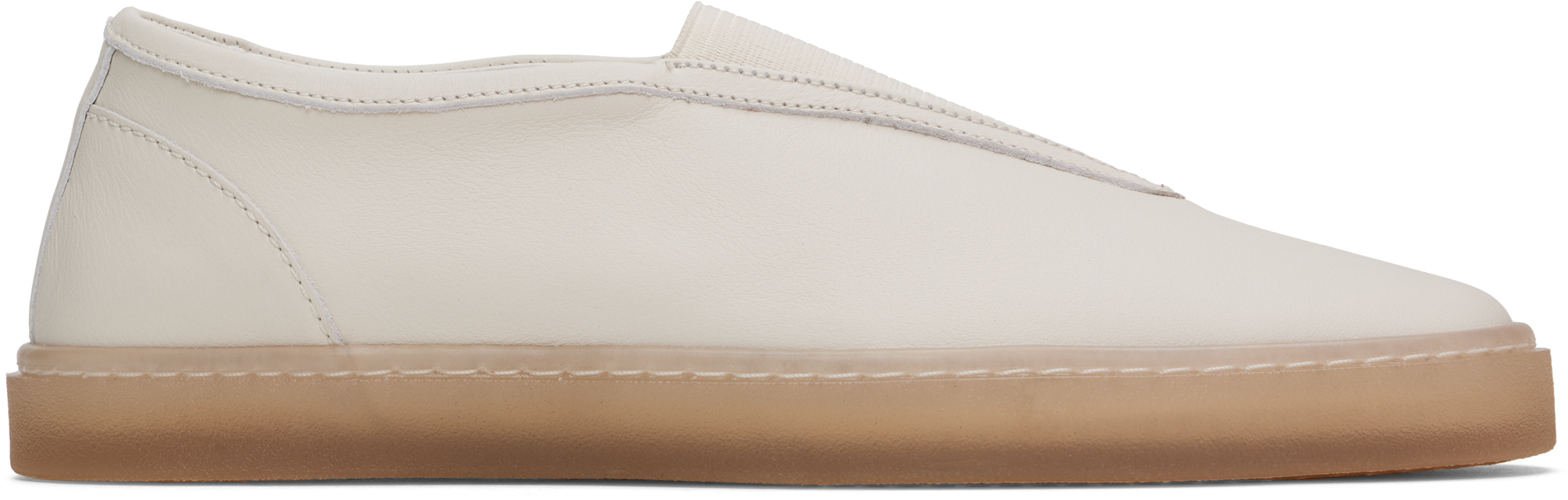 【関税込み】LEMAIRE オフホワイト Elastic Linoleum スニーカー LEMAIRE: Off-White Elastic Linoleum Sneakers | SSENSE 日本