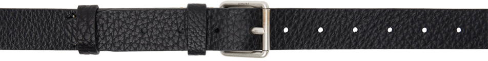 Shop Lemaire Black Reversed 30 Belt In Bk999 Black