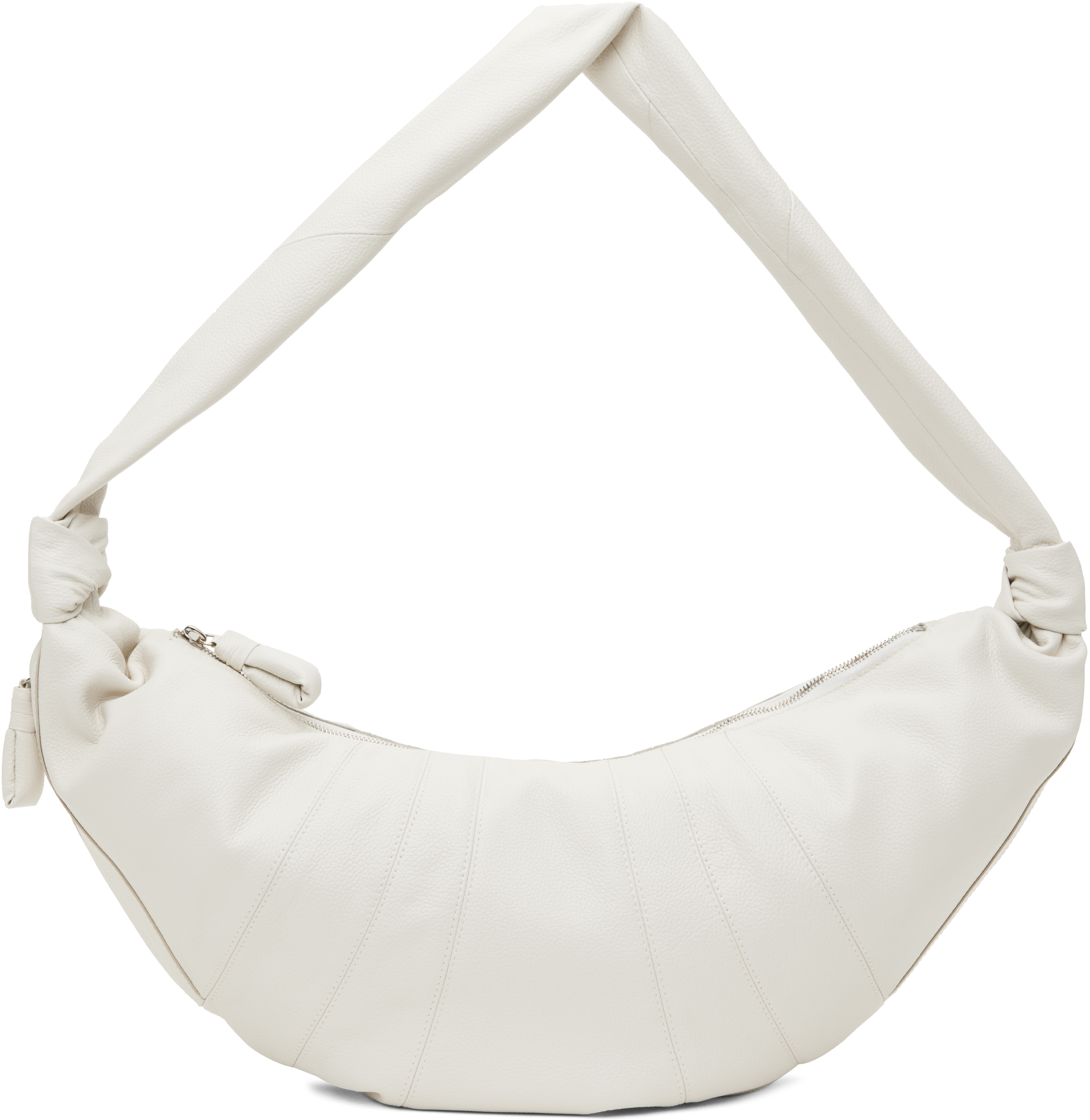 Shop Lemaire White Large Croissant Bag In Wh001 Chalk