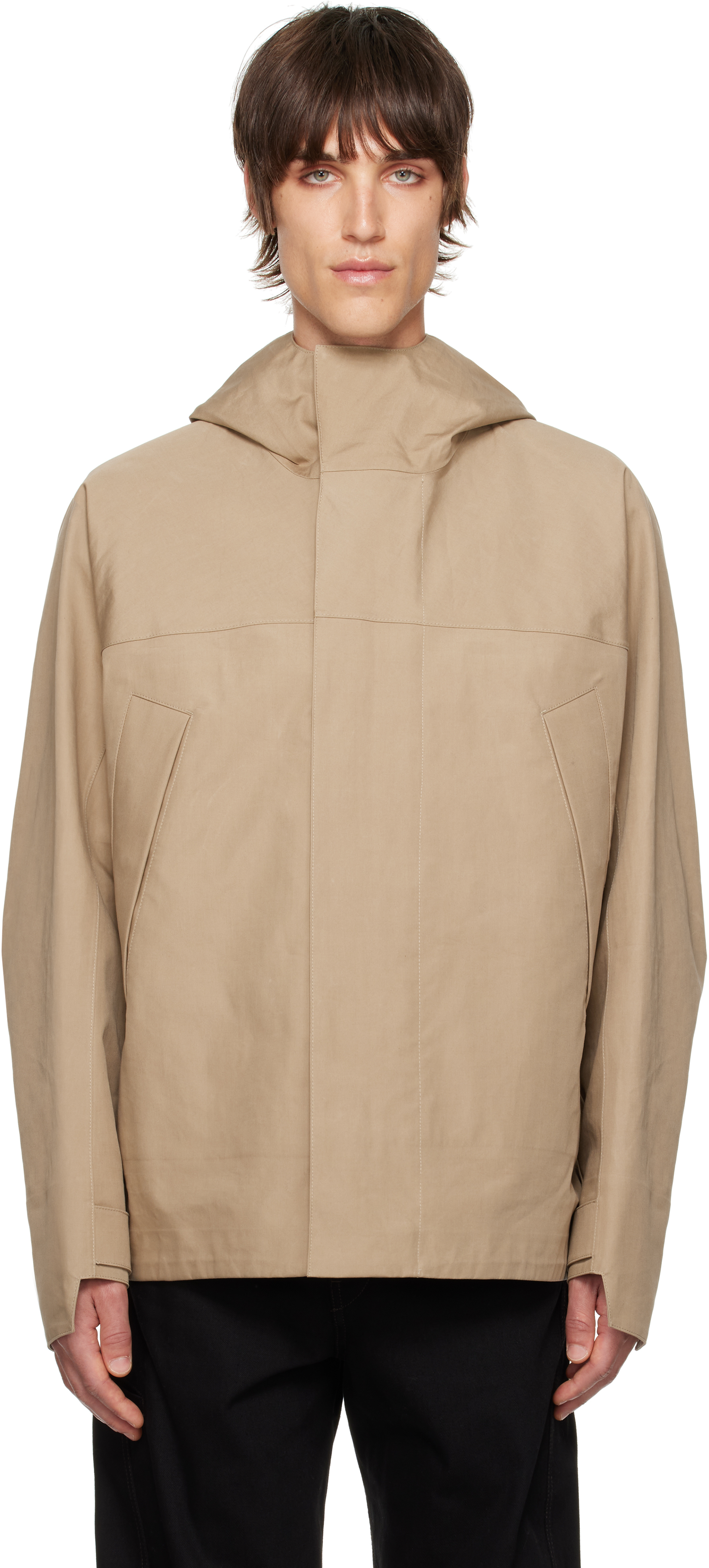 Tan Soft Technical Parka Jacket