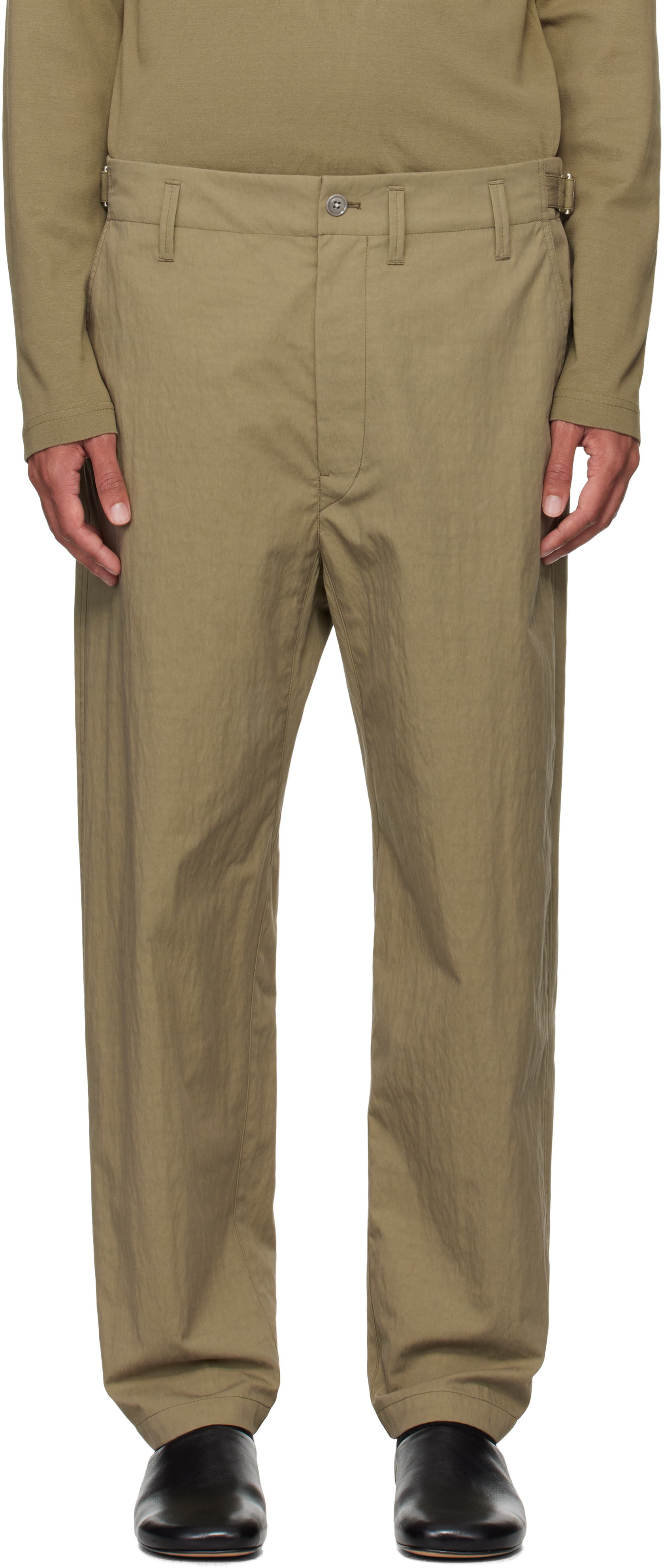 Khaki Carrot Trousers