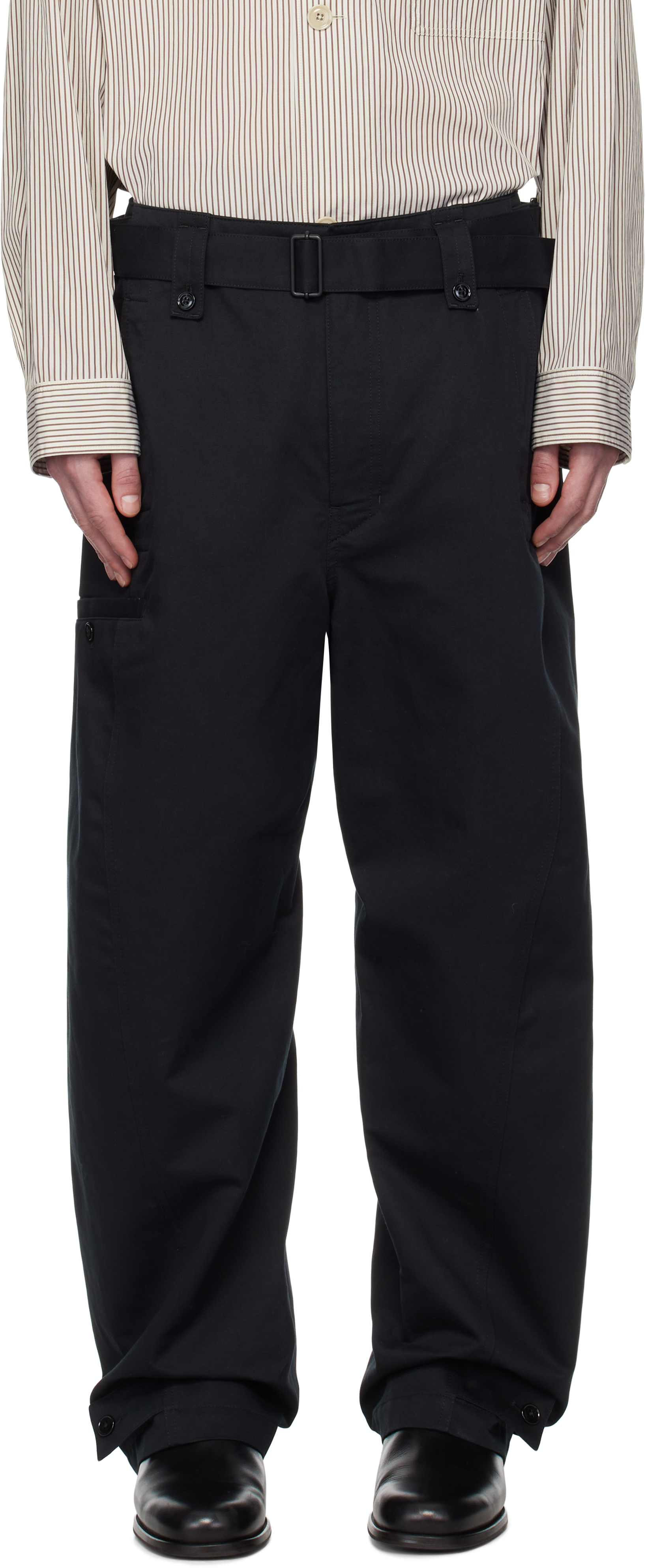 Black Twisted Trousers