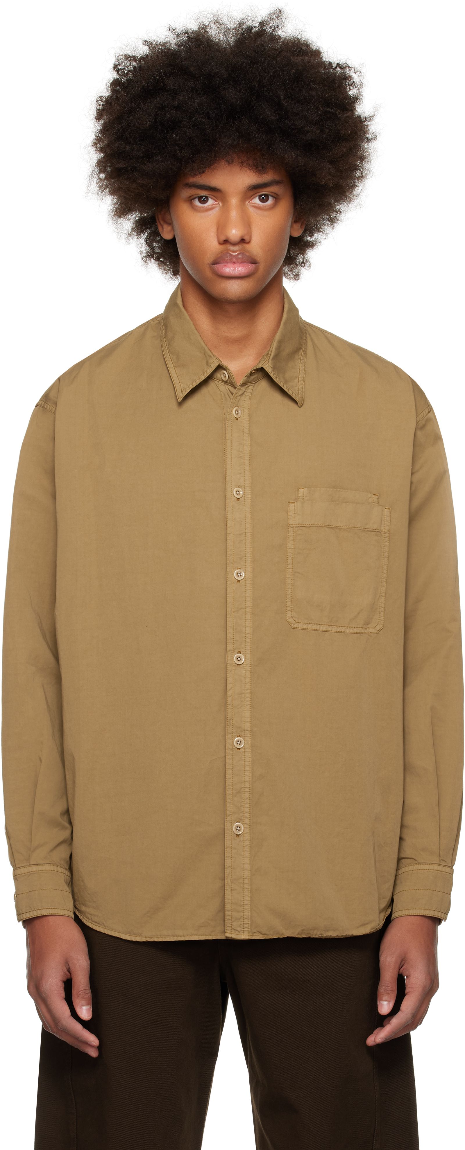 Brown Relaxed Workwear Shirt