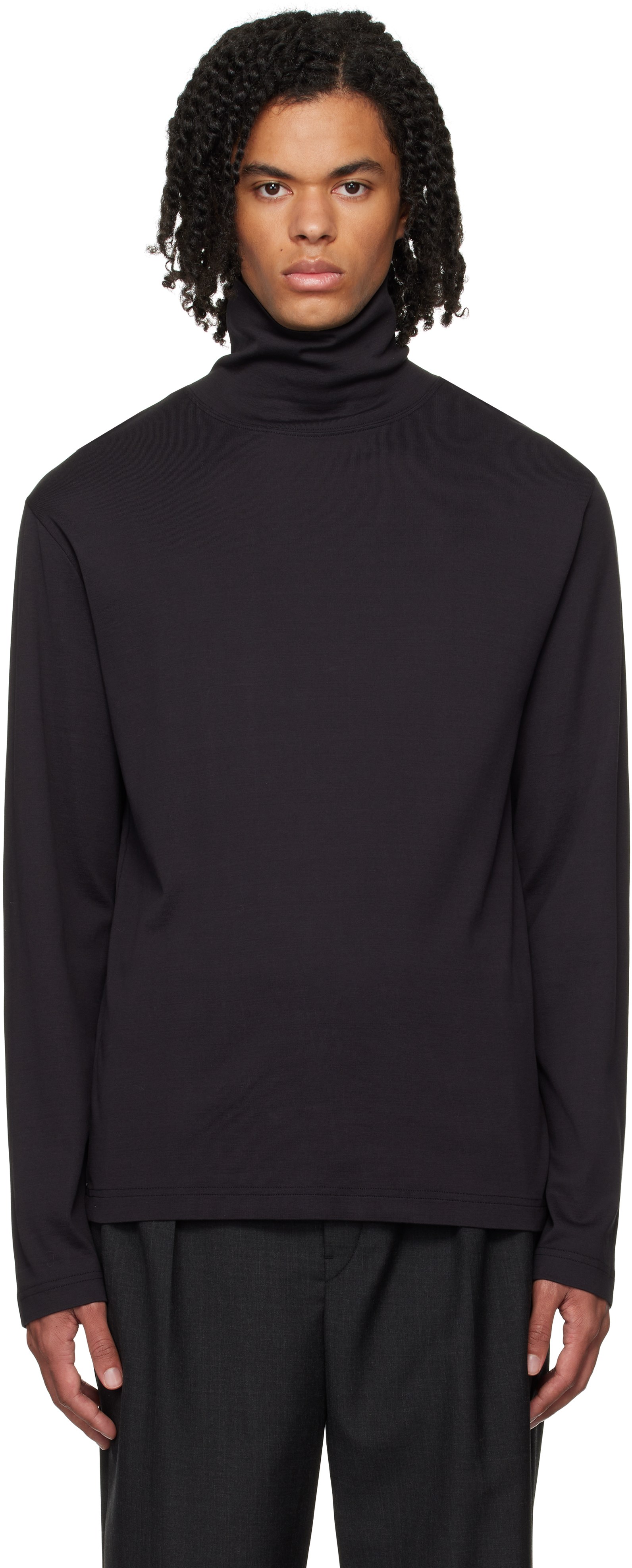 LEMAIRE GRAY LONG SLEEVE TURTLENECK 