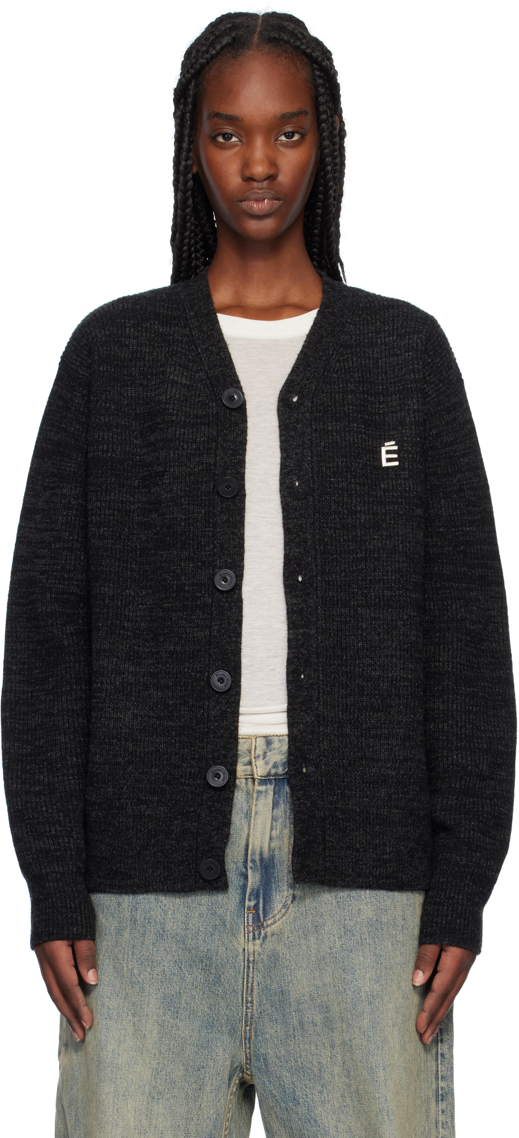 Études Black Regular Cardigan