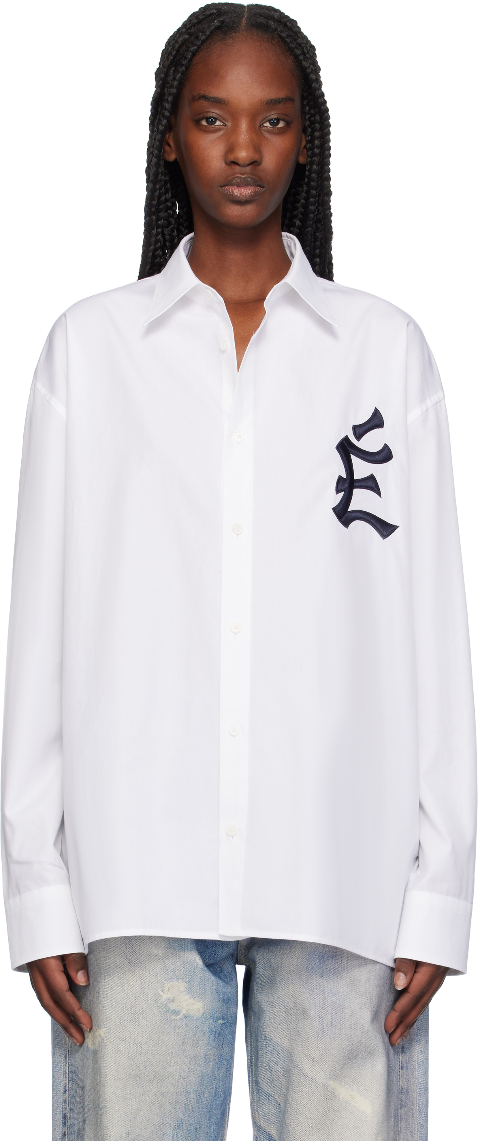 ETUDES STUDIO WHITE OVERSIZE 'THE CITY' SHIRT 