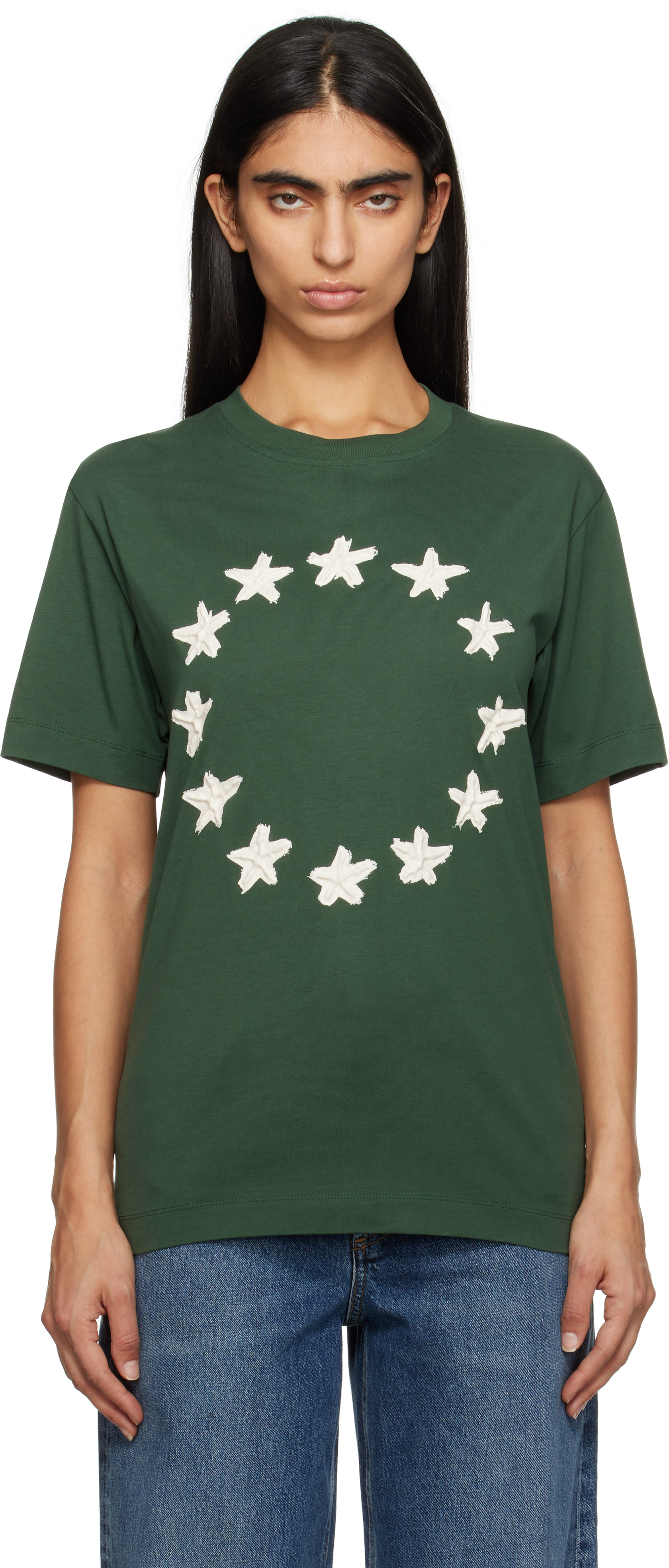 ETUDES STUDIO GREEN STARS REGULAR T-SHIRT 