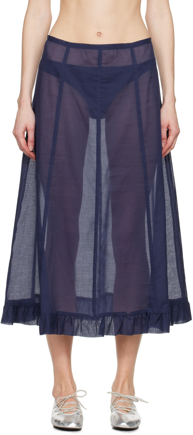 Navy Andolini Maxi Skirt