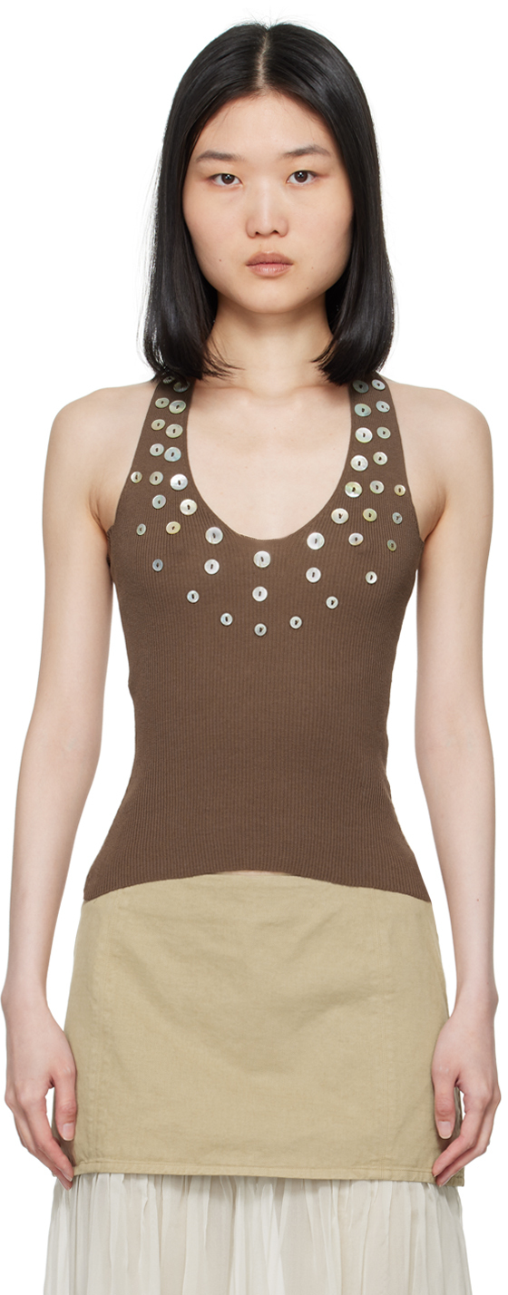 Beige Nerium Tank Top