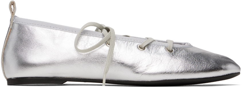 Shop Paloma Wool Silver Pina Ballerina Flats In 810 Silver