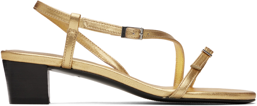 Shop Paloma Wool Gold Mara Heeled Sandals In 800 Gold