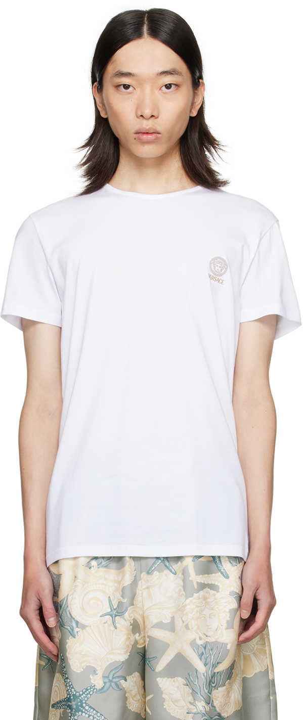 【送料&関税込】Versace Medusa Underwear T-shirt Medusa Undershirt 2-Pack | VERSACE US