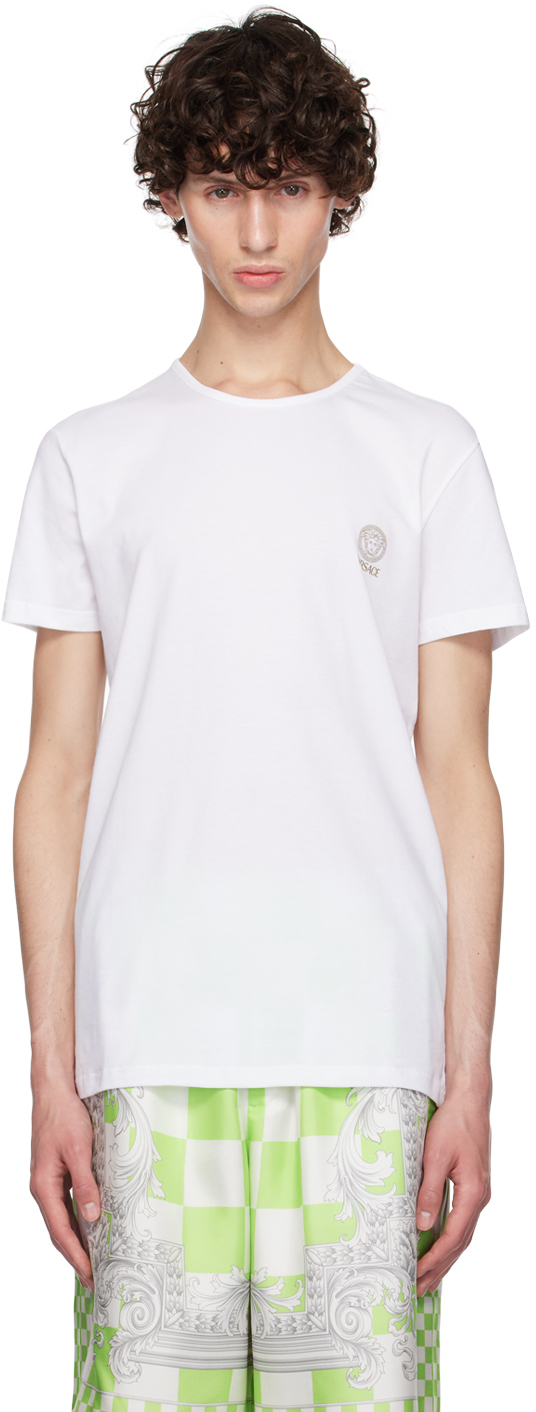 【関税込み】Versace Underwear ホワイト Swim Tシャツ Versace Underwear t-shirts for Men | SSENSE