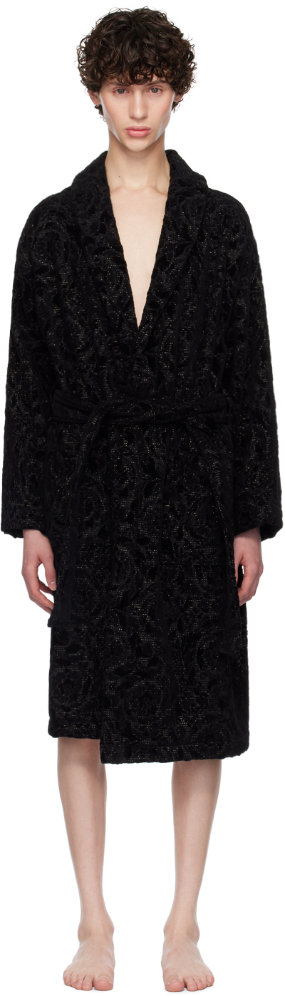 Black Barocco Bathrobe