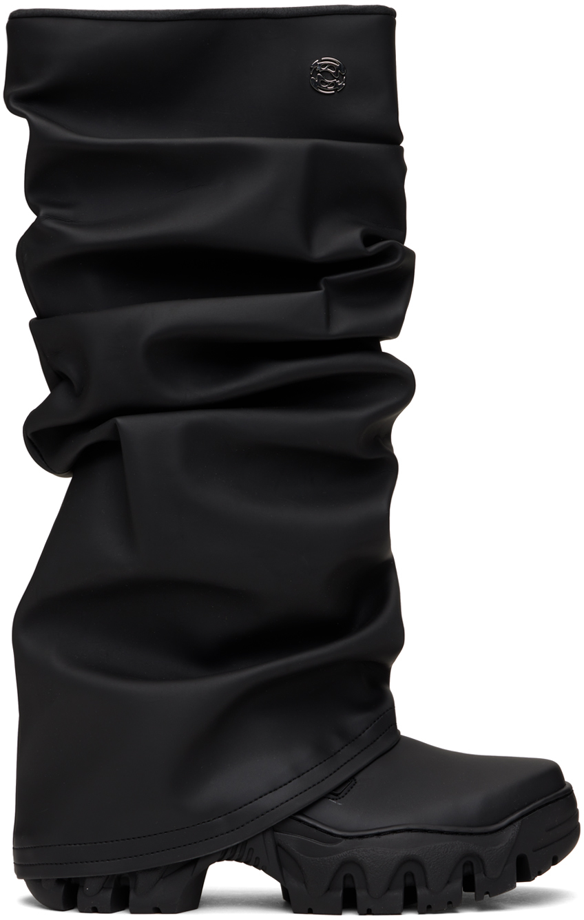 Shop Rombaut Black Typhoon Boots In Black Rubber