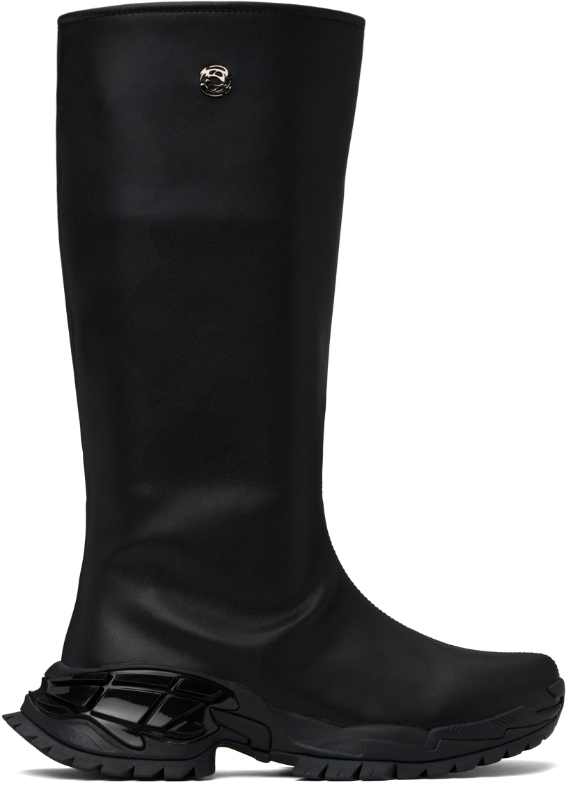 Shop Rombaut Black Vizor Boots In Black Beyond Leather