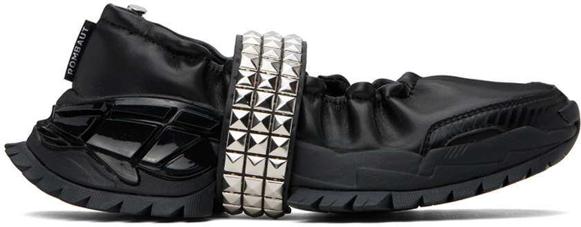 Shop Rombaut Black Aurora Sneakers In Emo Black