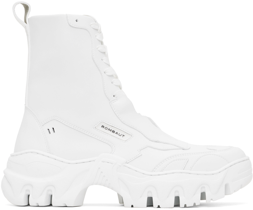 Shop Rombaut White Boccaccio Ii Boot Sneakers In White Future Leather