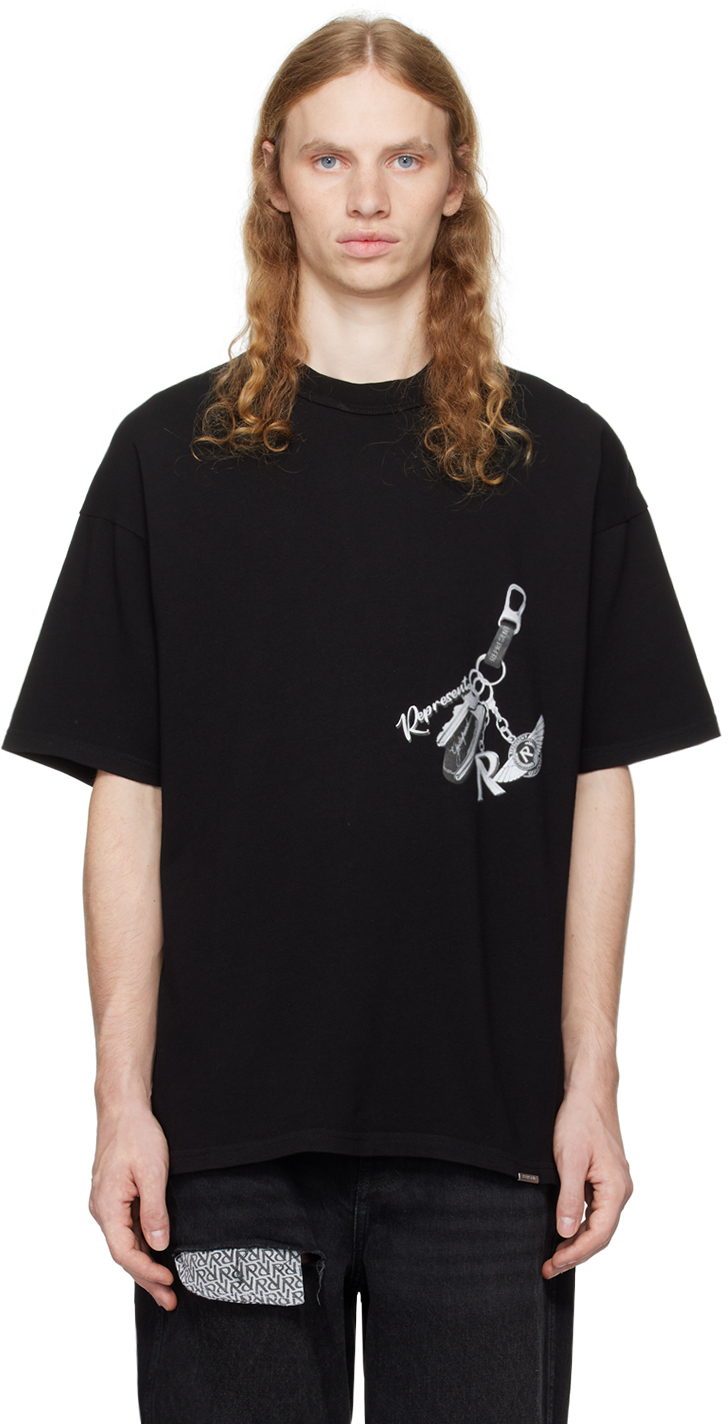 Shop Represent Black 'keys To The Club' T-shirt In Jet Black