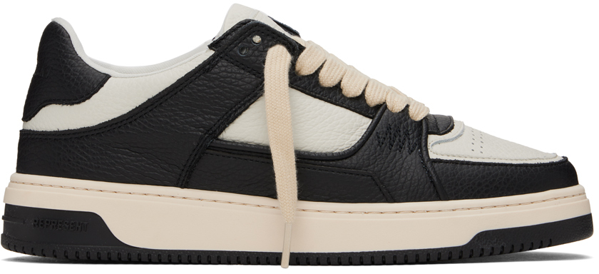 Shop Represent Black & Off-white Apex Sneakers In Black/vintage White