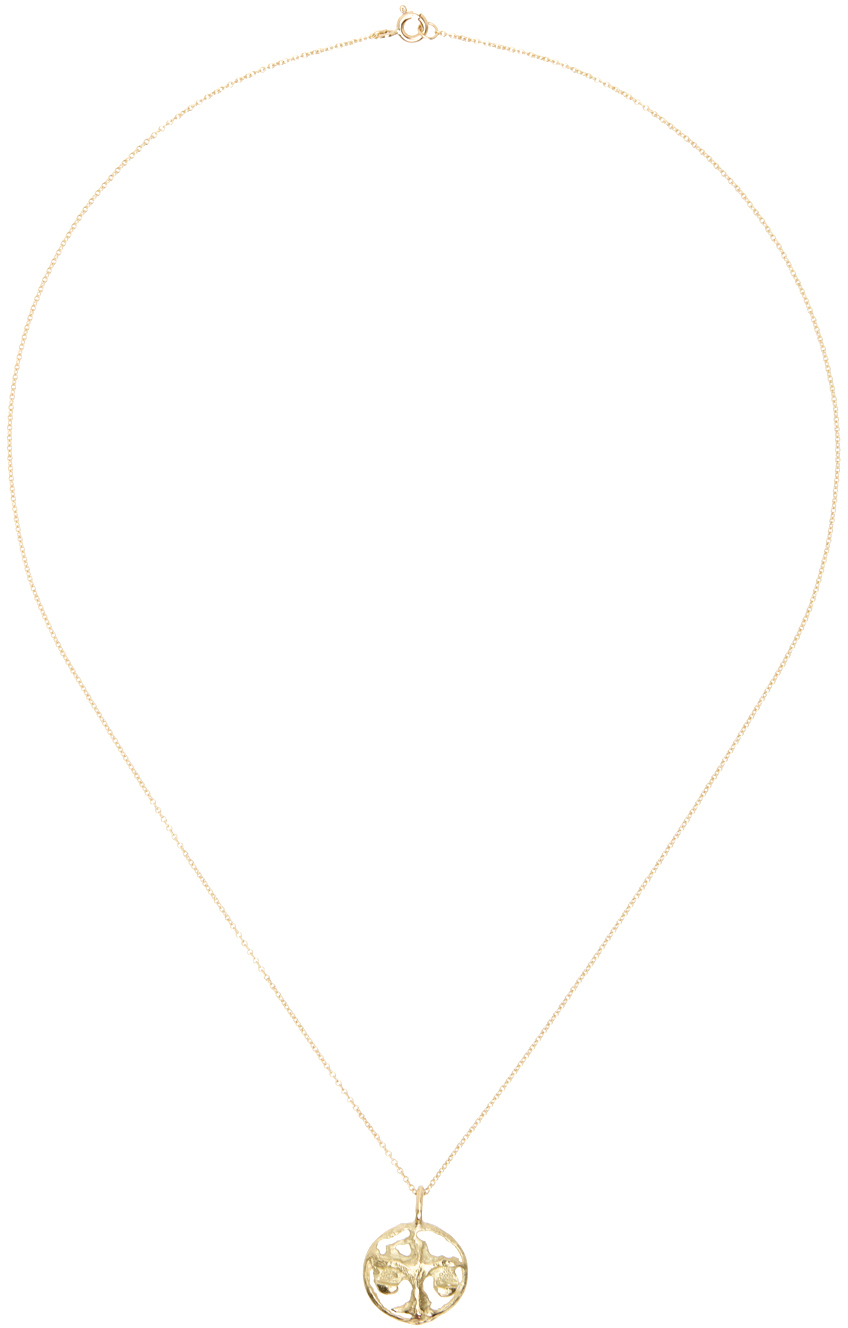 Gold Star Sign Poetry Libra Necklace