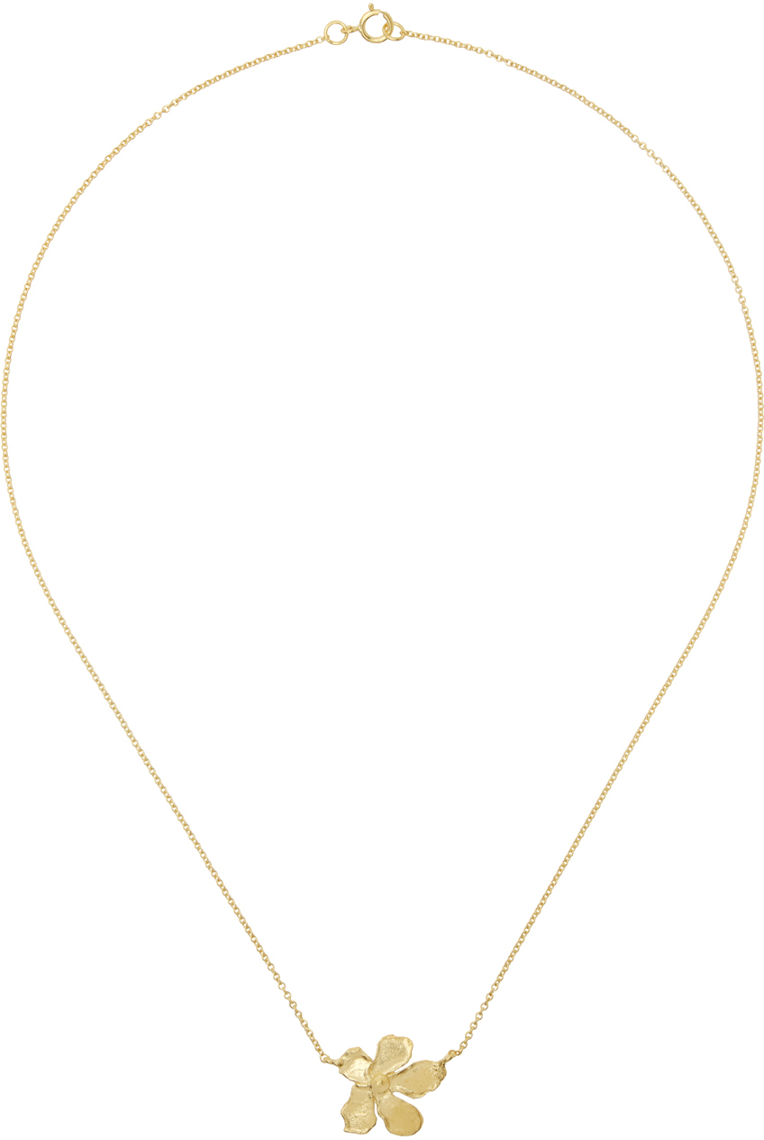 Gold Simple Golden Flower Necklace