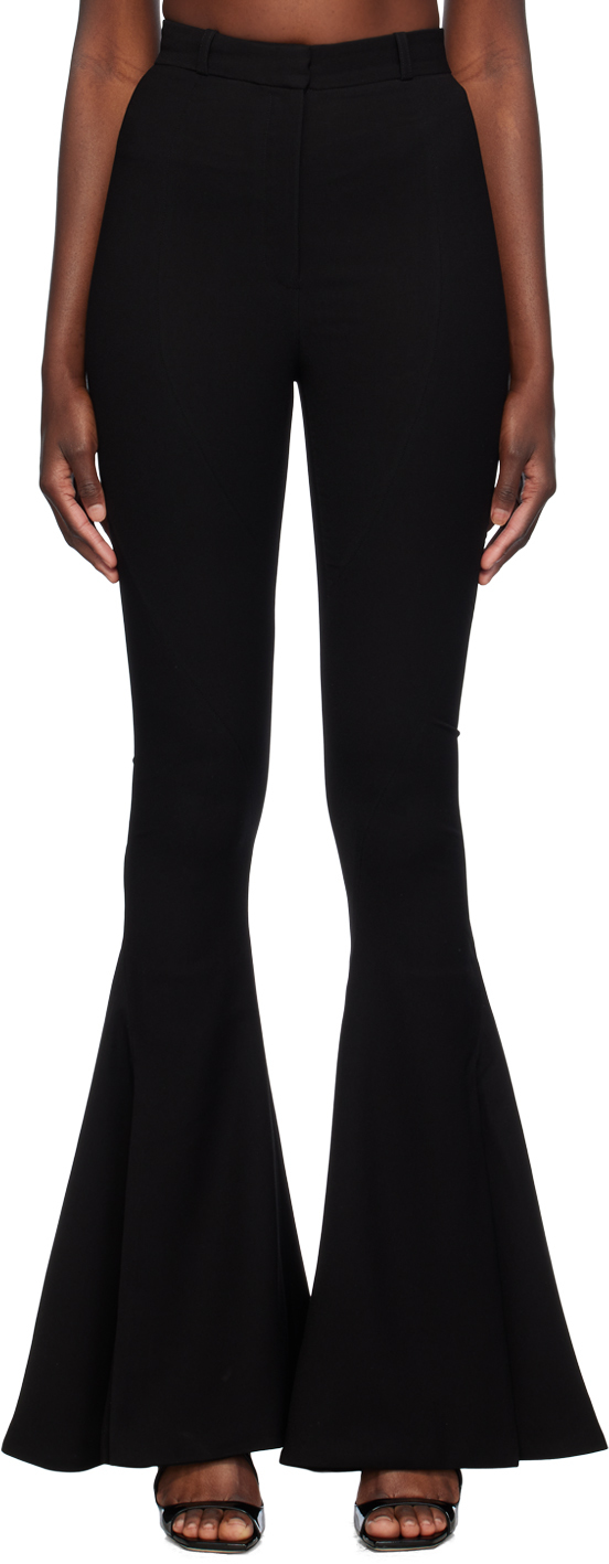 Mônot Black Ava Spiral Trousers