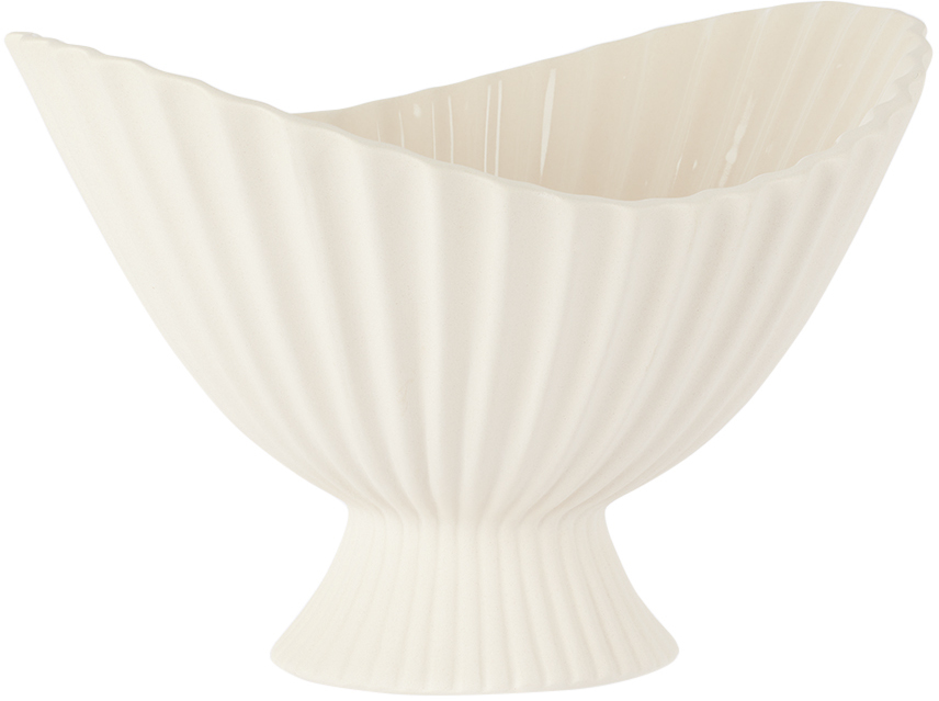 FERM LIVING OFF-WHITE LARGE FOUNTAIN BOWL