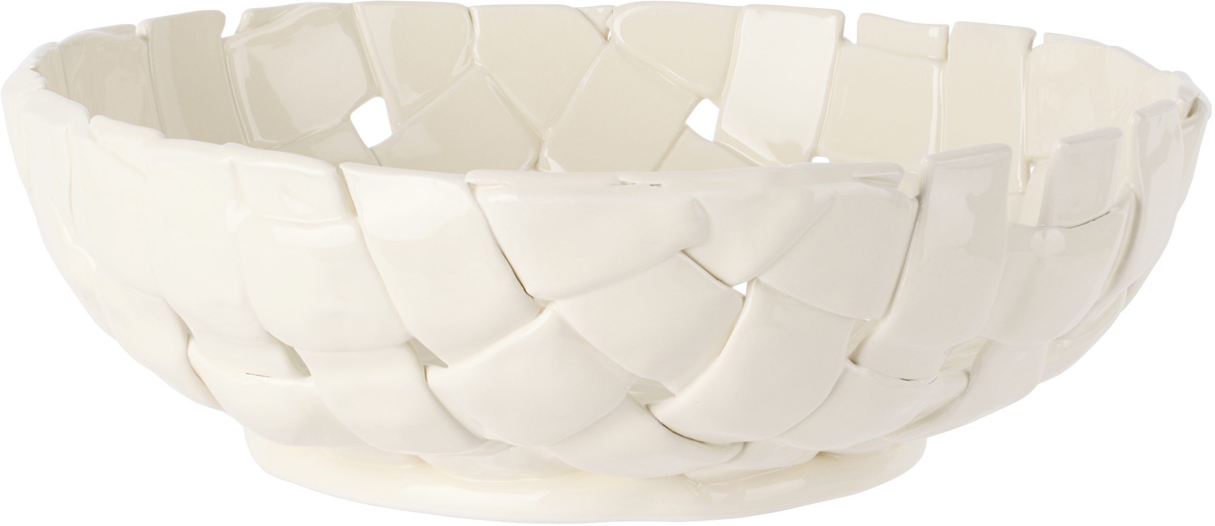 Ferm Living Off-white Plait Bowl In Off-white
