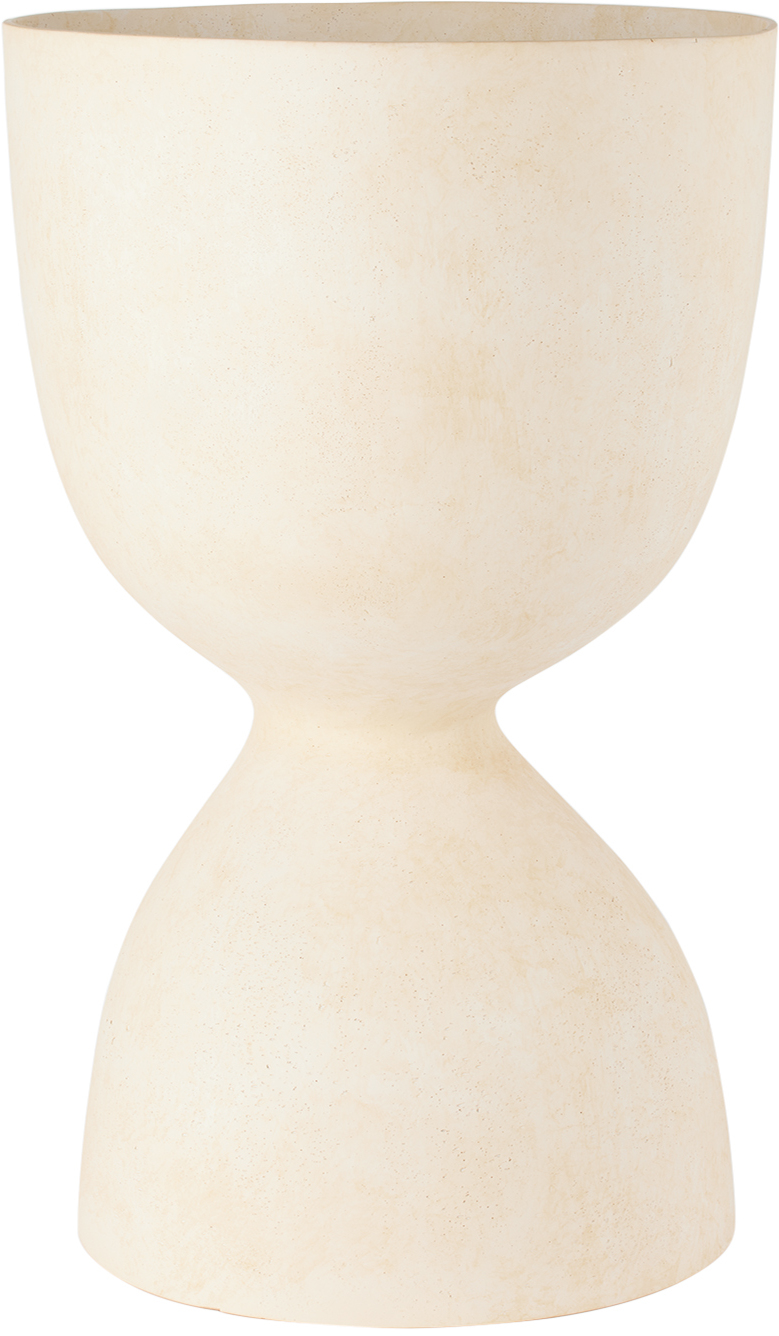 Ferm Living Beige Tall Evoke Pot In Warm Sand