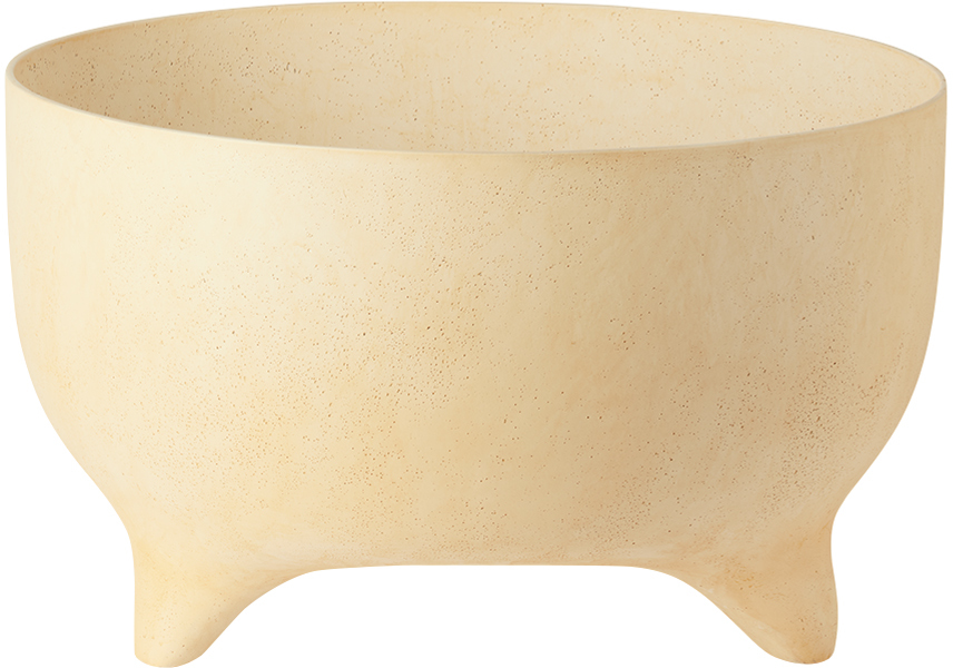 FERM LIVING BEIGE EVOKE POT LOW VASE 