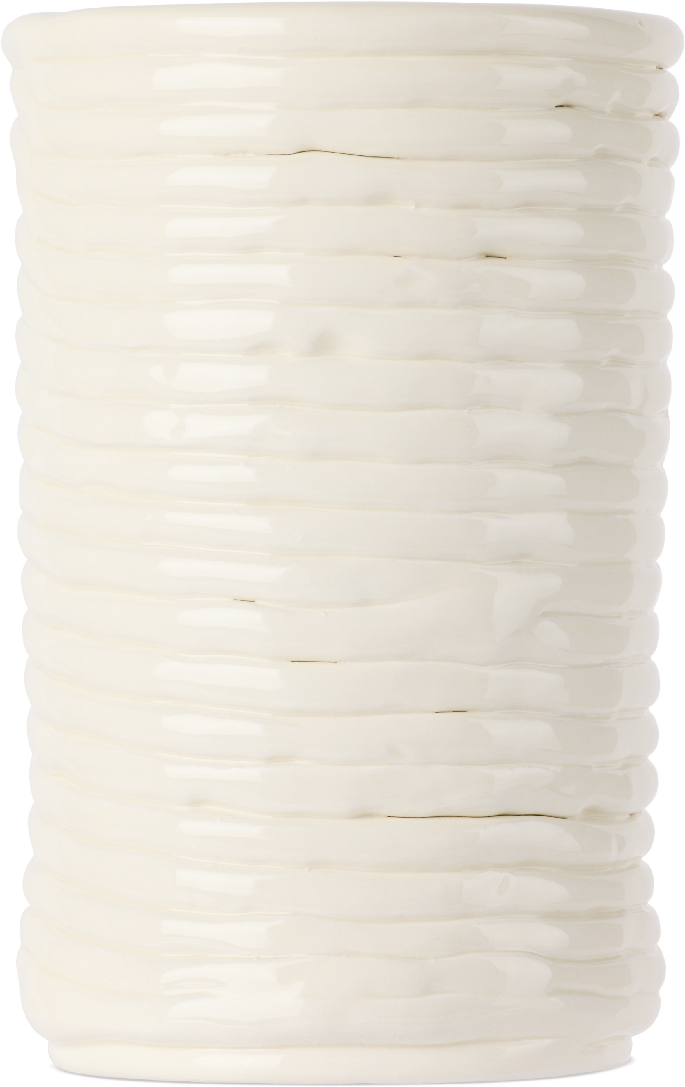 Ferm Living Off-white Corduroy Vase In Off White