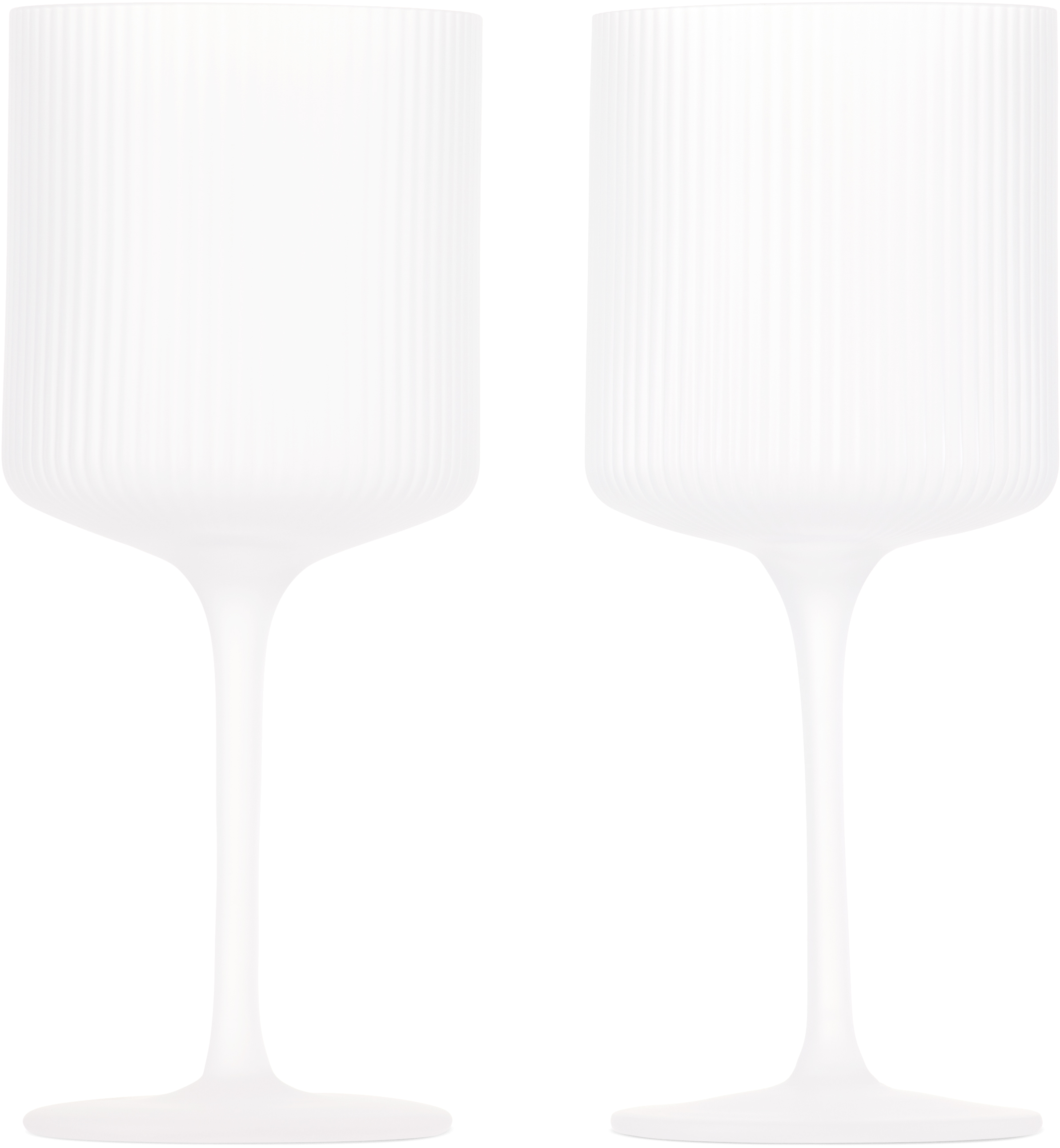 Ferm Living Ripple Red Wine Glass Set In Frosted