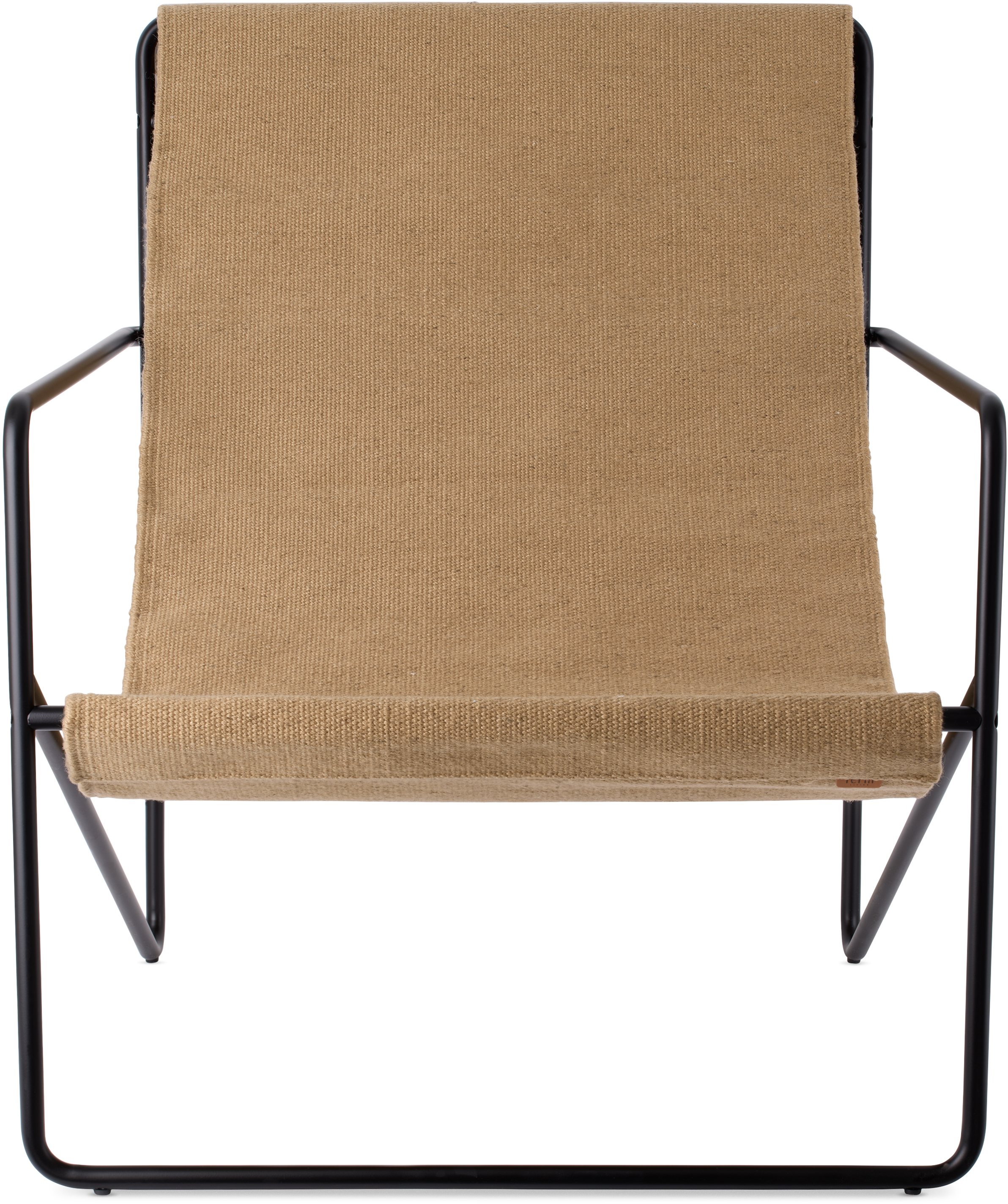 Ferm Living Black & Beige Desert Lounge Chair In Black/sand