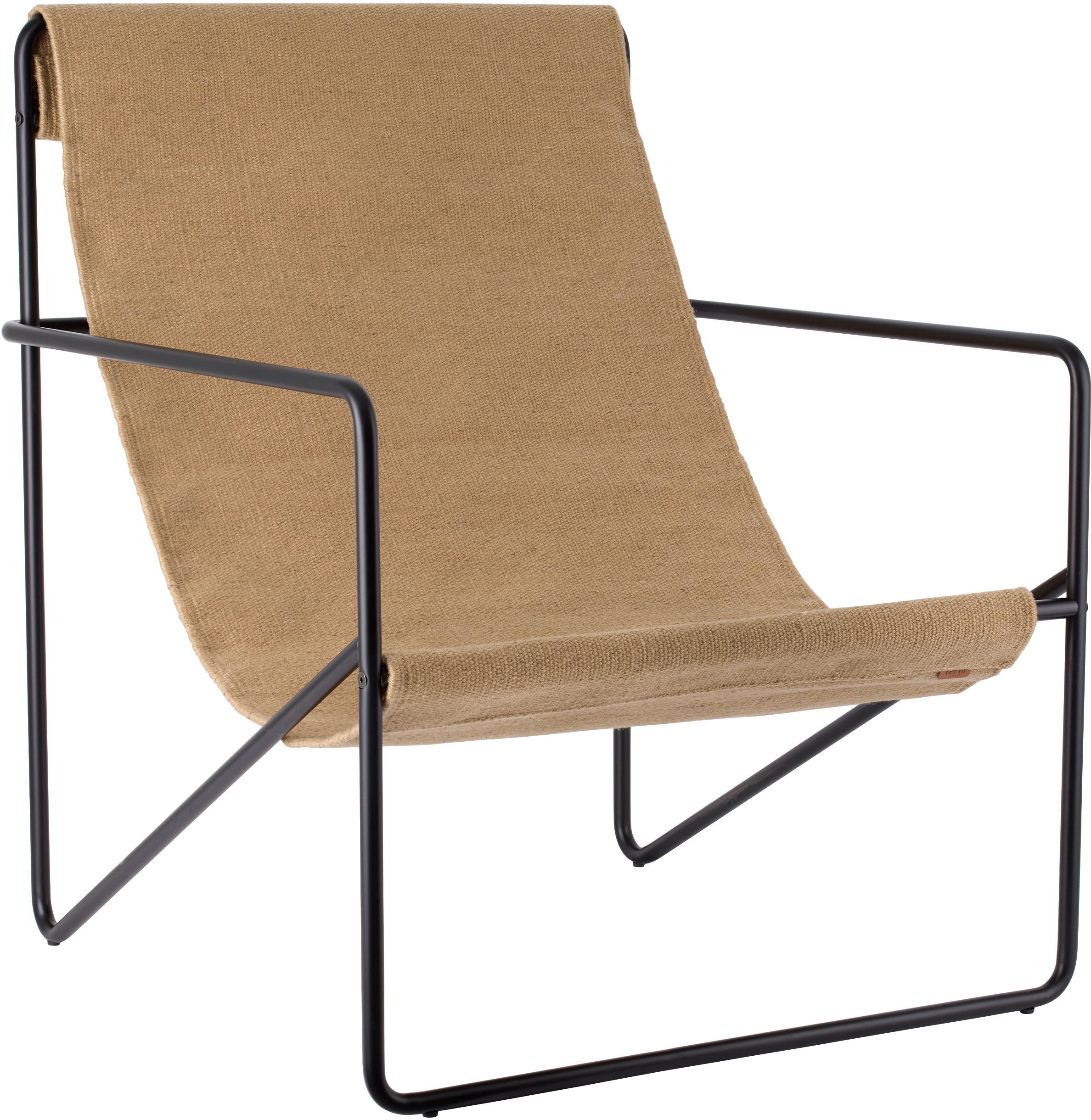 Ferm Living Black & Beige Desert Lounge Chair In Black/sand