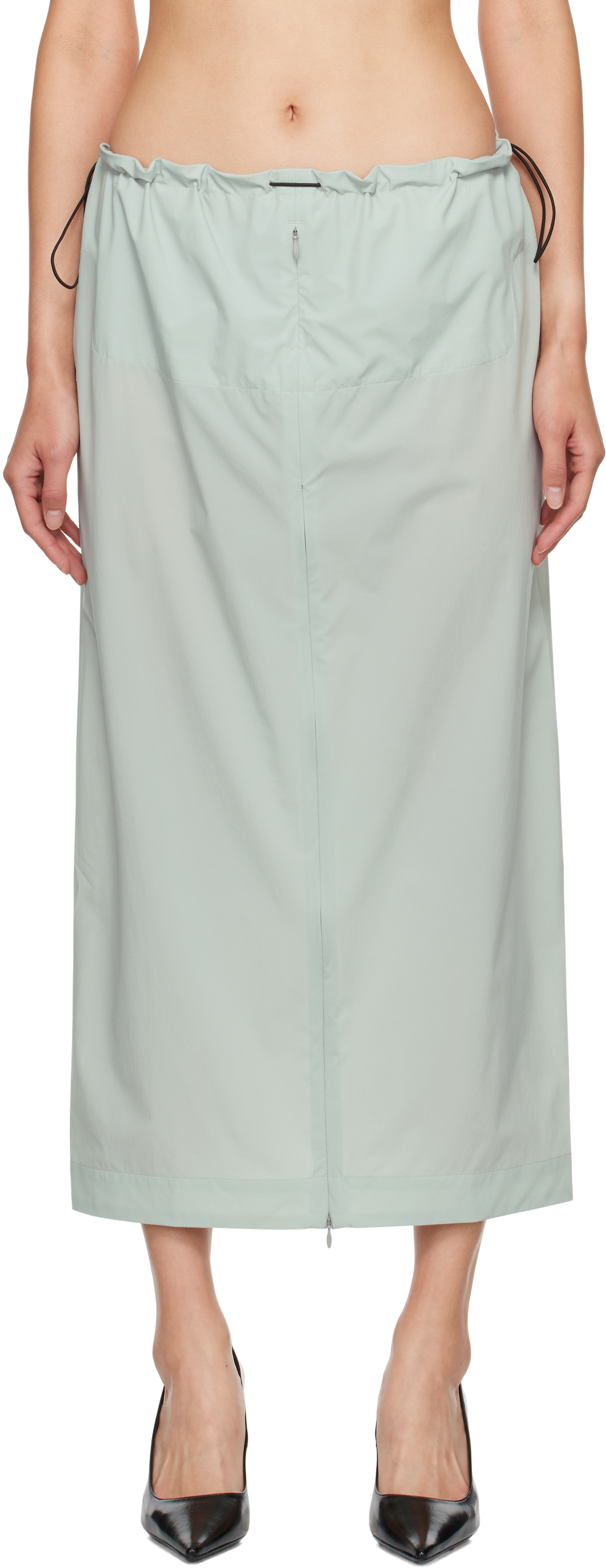 Johanna Parv Green Cover Midi Skirt In Mint