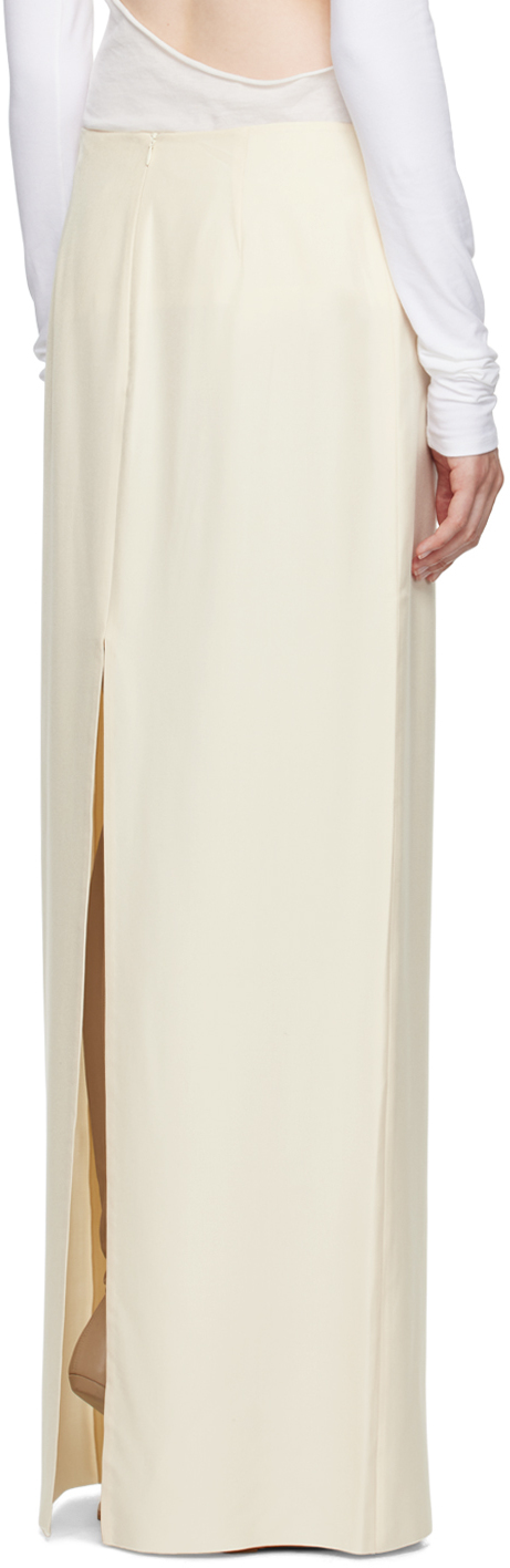 COLLEEN ALLEN BEIGE STRAIGHT MAXI SKIRT 