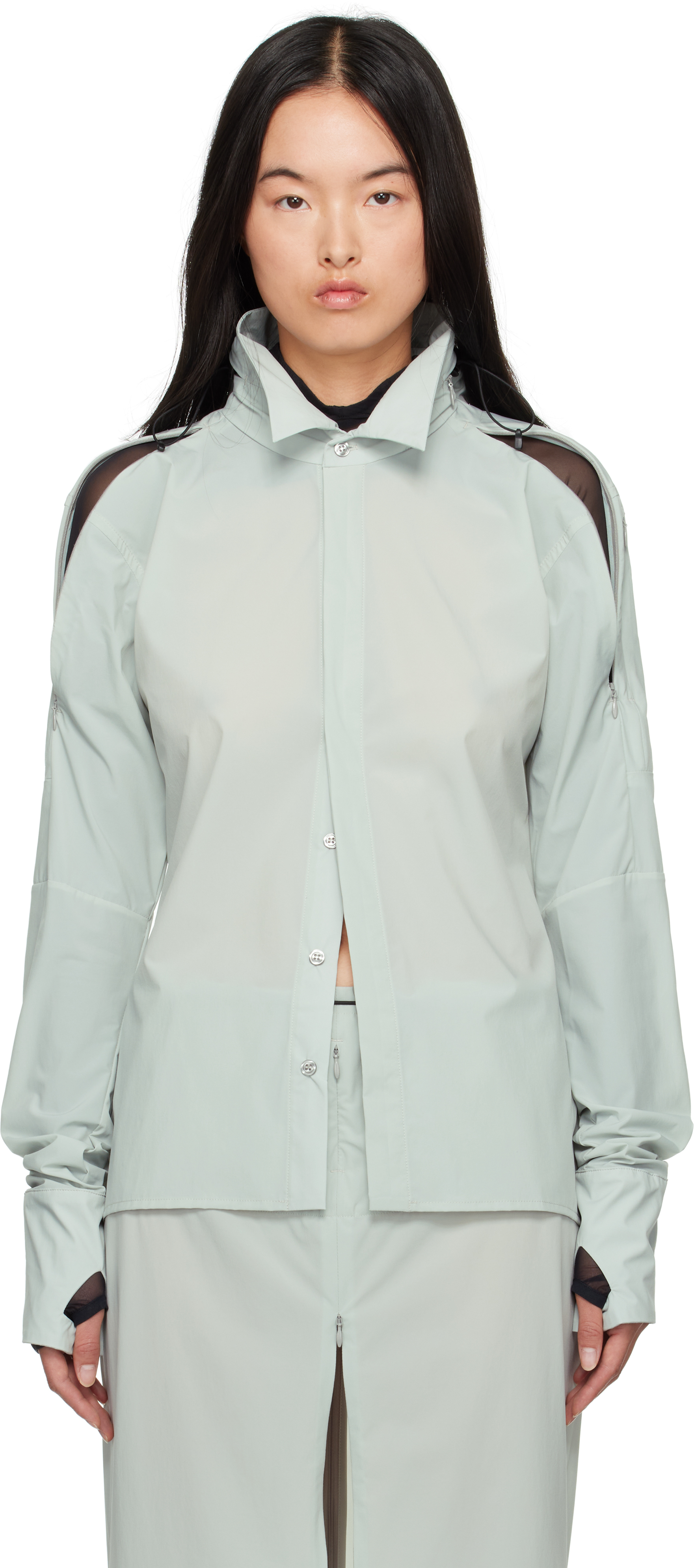 Johanna Parv Green Cover Shirt In Mint