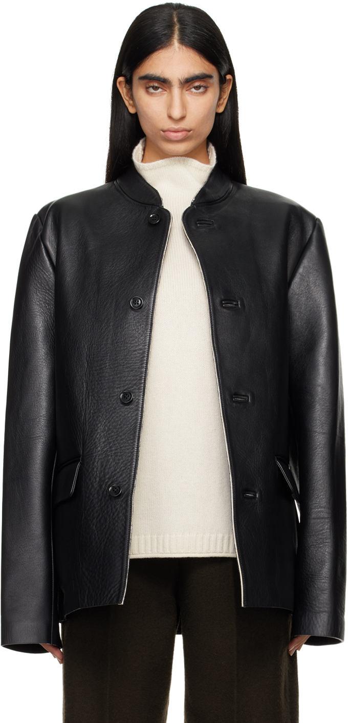 Black Bonded Leather Jacket