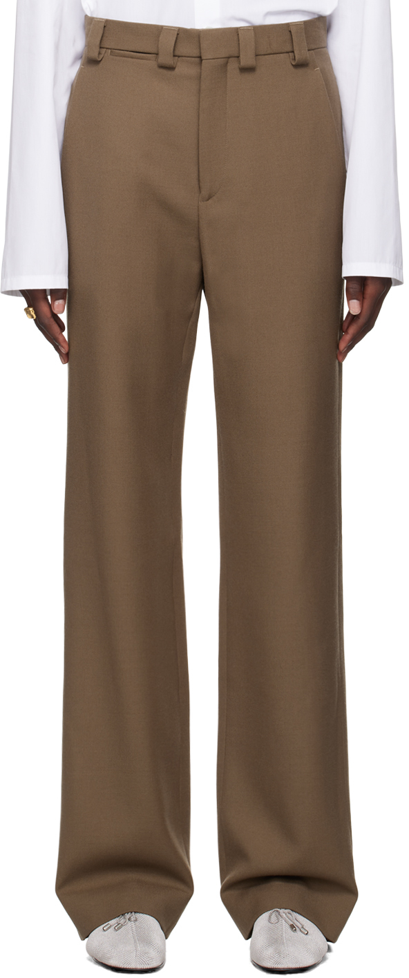 Brown Virgin Wool Trousers