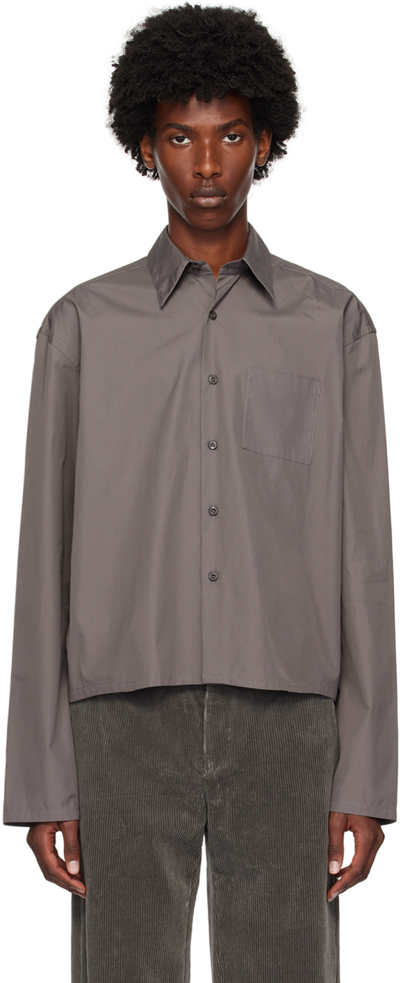 Shop Rier Gray Mini Shirt In Castelrock Poleline