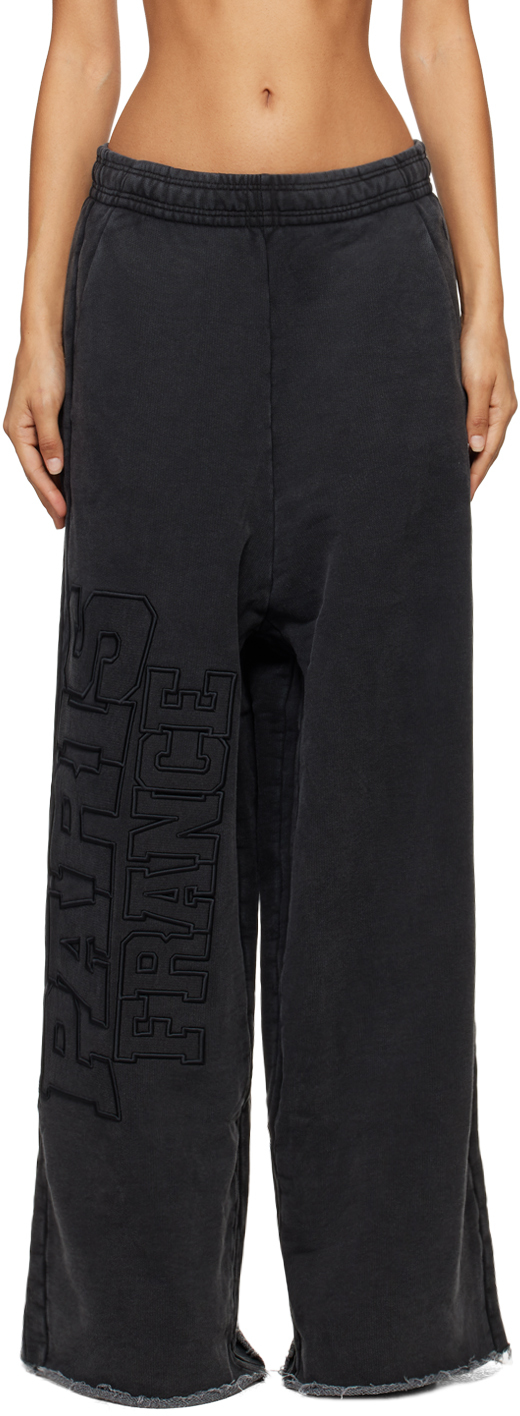 Black 'Paris' XXXL Sweatpants