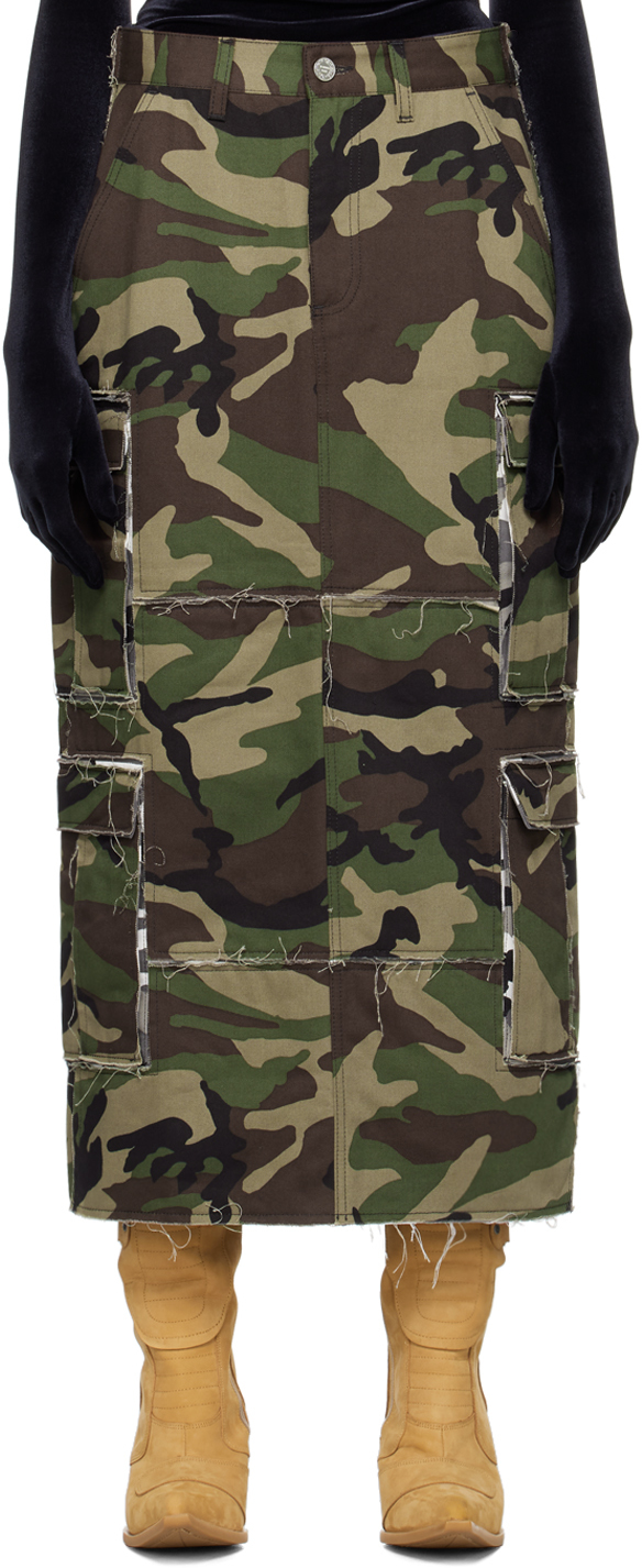 khaki camouflage skirt