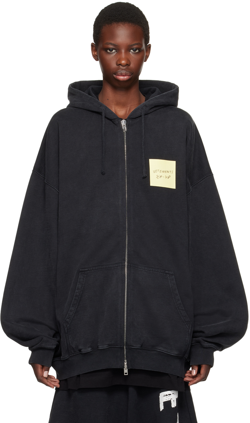 Black Sticker Hoodie