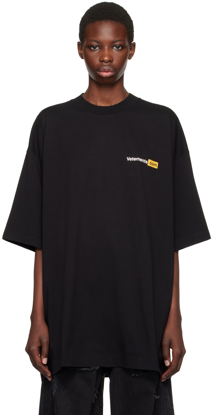 Shop Vetements Black Xxx Logo T-shirt