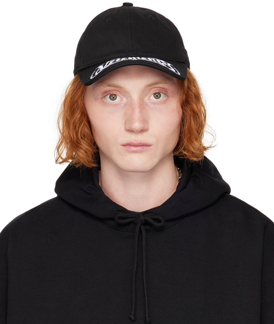 Black Metal Logo Cap by VETEMENTS on Sale