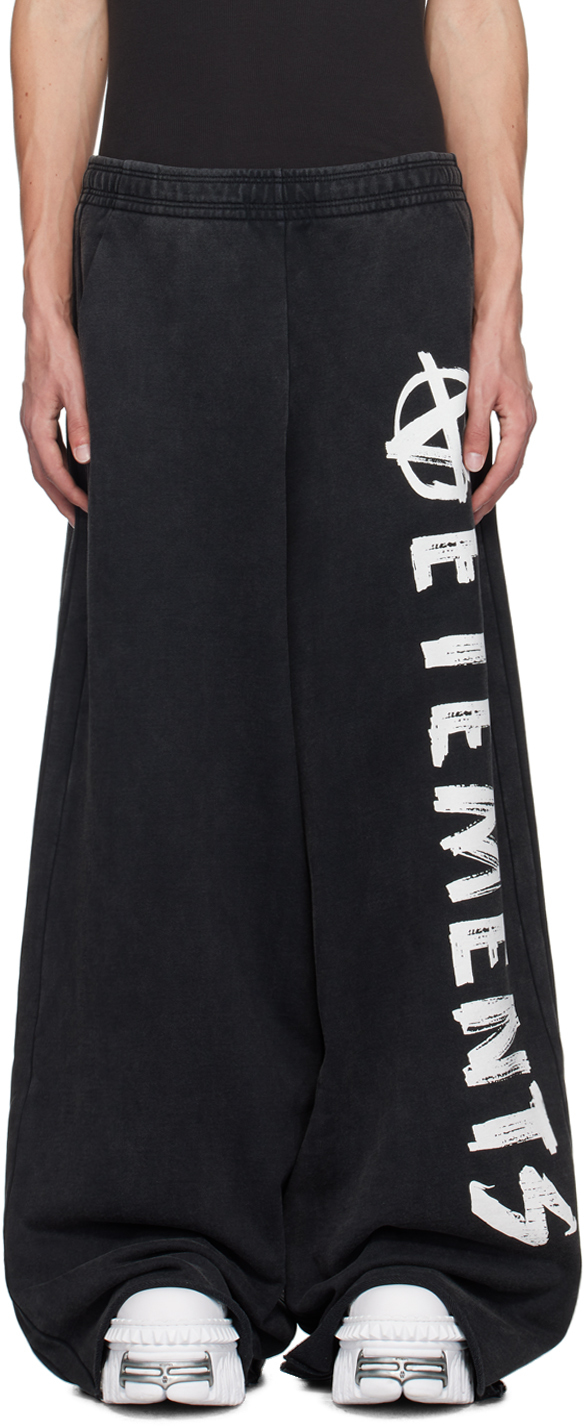 Black Anarchy Sweatpants