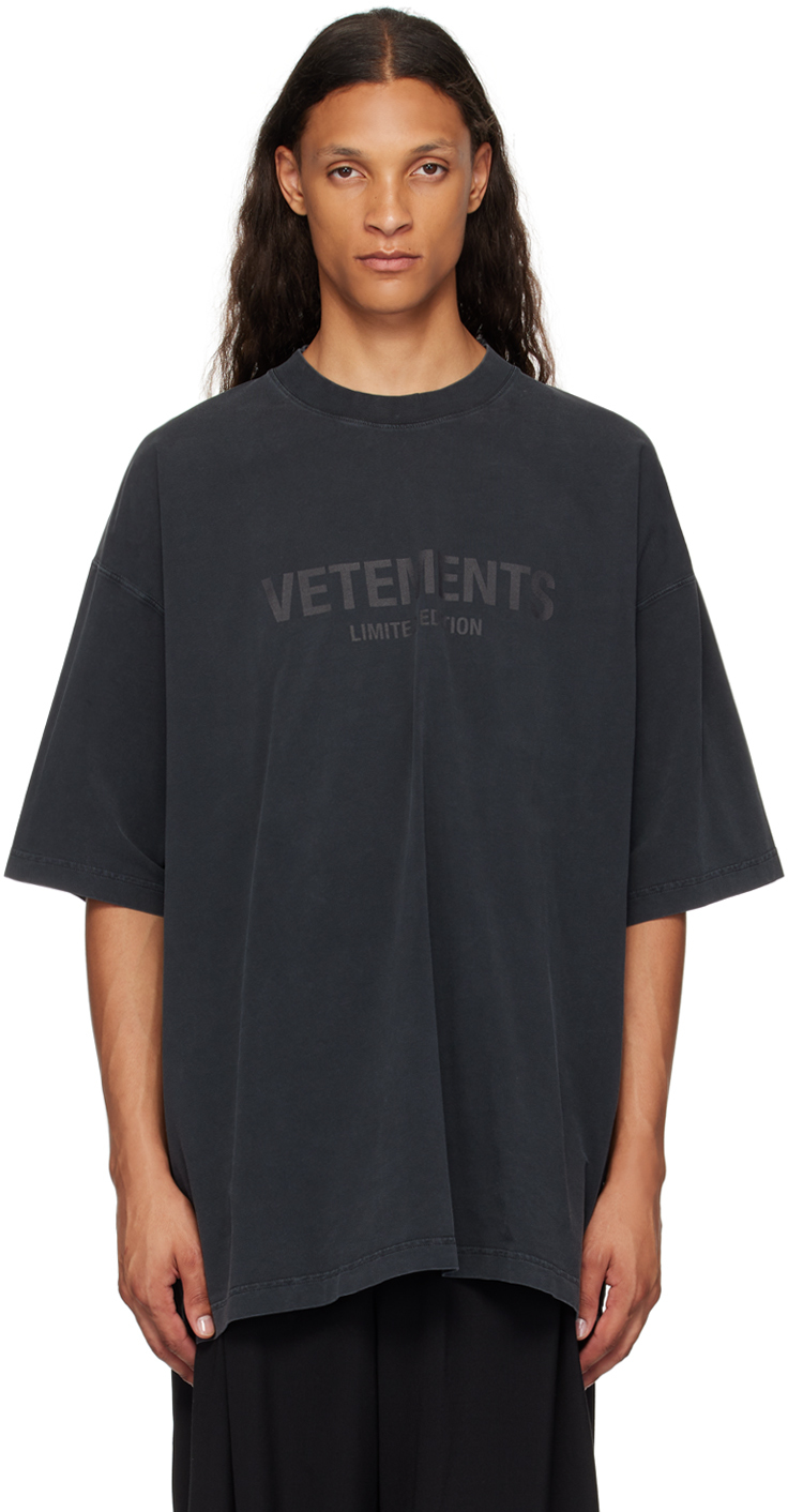 Shop Vetements Black 'limited Edition' T-shirt