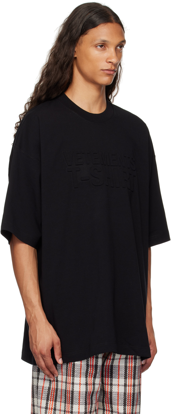 Vetements Logo-embossed T-shirt In Black