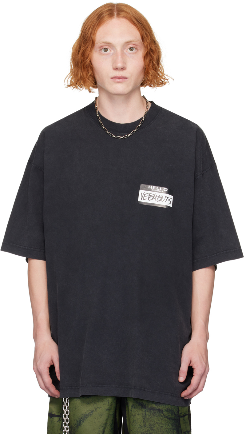 Black 'My Name Is Vetements' T-Shirt